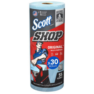 Scott Shop Towels, Roll, 10 2/5 x 11, Blue